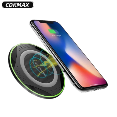 Mobile Phone Universal Round Fast Wireless Charging Led Qi 10w Smart Wireless Charger