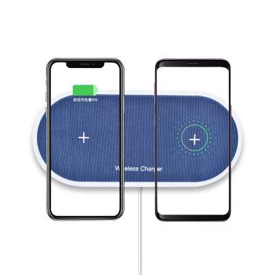 innovation 2019 portable dual charging smart phone 2 in 1 wireless charger 10w