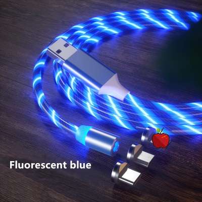 Wholesale 3ft Led Lighting Fast Magnetic Charger Magnet Usb Type C Data Cable 3 In 1 Cable Usb Magnetic