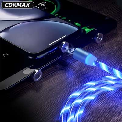 Magnet Usb Cable Led Light Fast Magnetic Chargering Micro Usb Cable 1m Type C Fast Charger 3 In 1 Usb C Data Cable