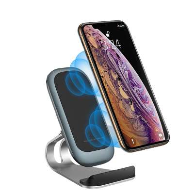 Quick charging micro usb qi desk sensor fast wireless charger stand