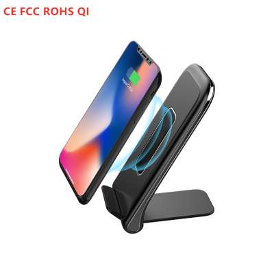 10W Desktop Folded Receiver Stand Holder Fast Qi Wireless Phone Charger Wireless Charger For Iphone Samsung