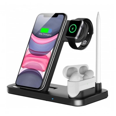 Multifunction wireless phone charger 3 in 1 wireless charger for apple for samsung